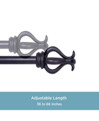Kinsley 3/4" Standard Decorative Window Curtain Rod