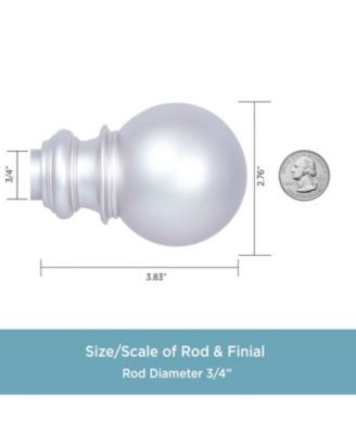 Bryce Decorative Curtain Rod with Finials for Medium to Large Windows – Stylish Satin Nickel Design