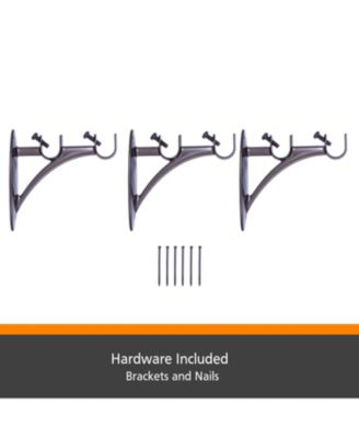 Kenney Fast Fit Easy Install Birkin 5/8 Inch Double Curtain Rod for Window Decoration