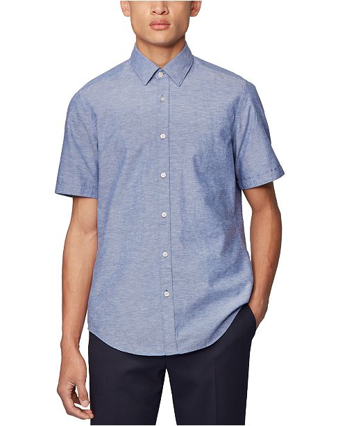 Hugo Boss Boss Men S Luka 2 Dark Blue Shirt Reviews Casual Button Down Shirts Men Macy S