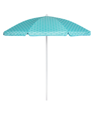 Picnic Time Oniva By  5.5 Ft. Portable Beach Umbrella In Mermaid Teal