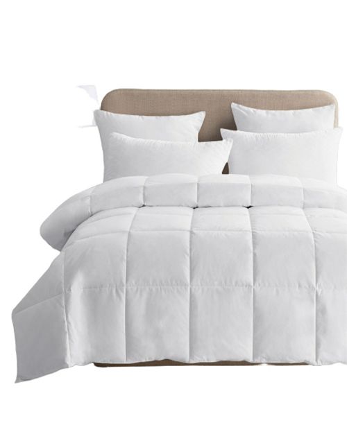 UNIKOME Lightweight White Goose Down & Feather Comforter, King Size & Reviews - Comforters ...