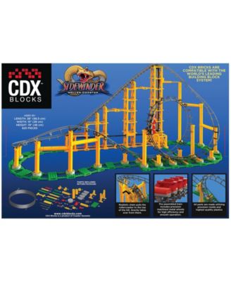 Brick Construction Sidewinder Roller Coaster Building Set