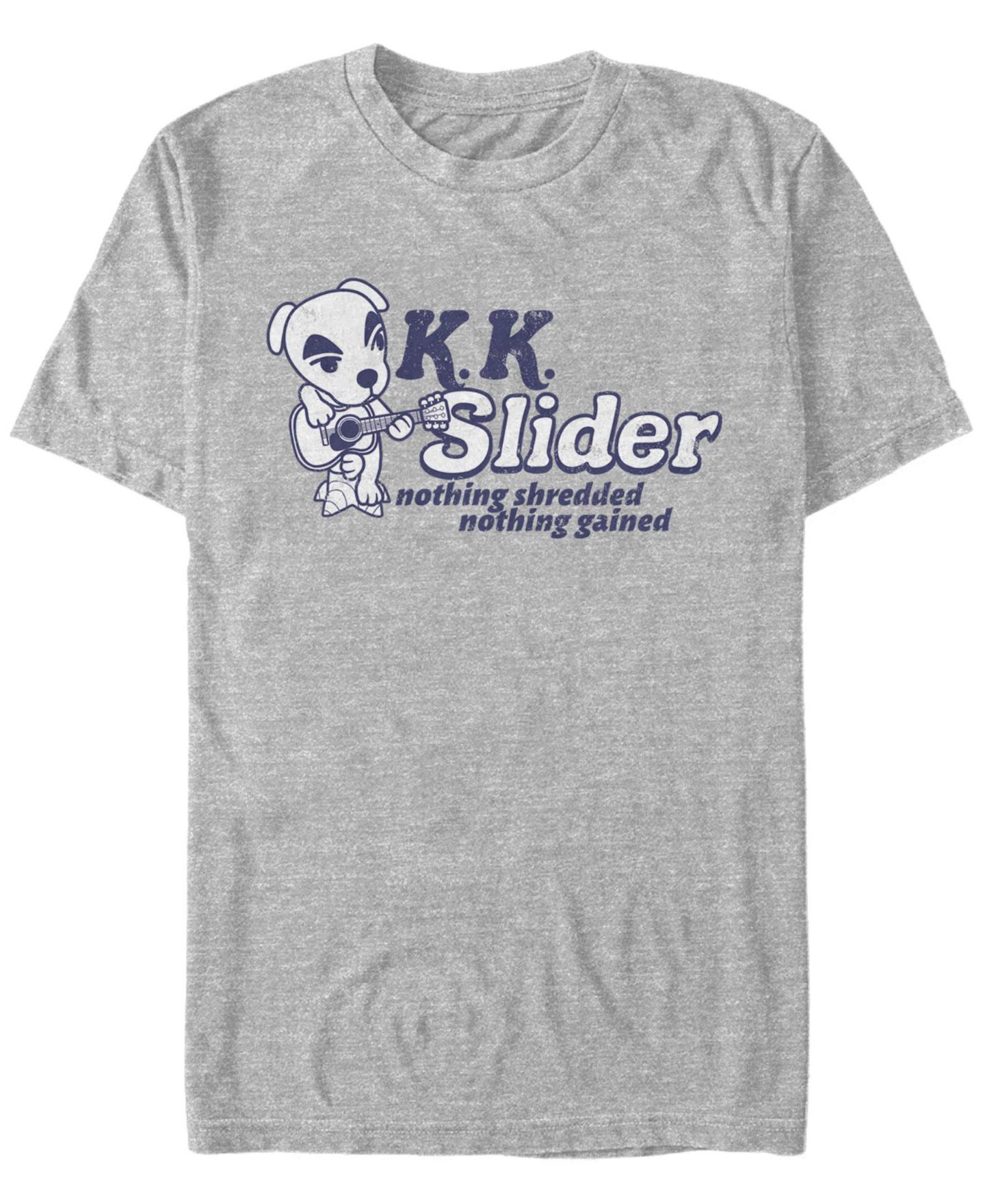 Мужская футболка Fifth Sun Animal Crossing K.K. Slider Nothing Shredded Nothing Gained Short Sleeve, цвет: Меланжевый серый — фото 1