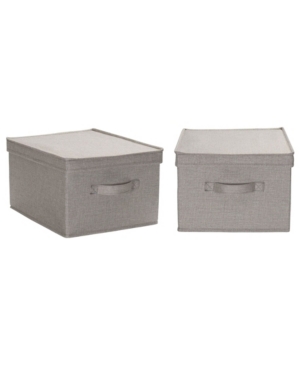 Household Essentials Household Essential Large Fabric Storage Bins 2 Pack In Gray