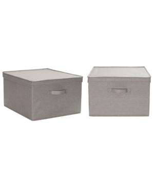 Household Essentials Household Essential Jumbo Fabric Storage Bins 2 Pack In Gray
