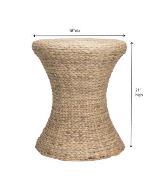 Household Essential Hourglass Water Hyacinth Wicker Table