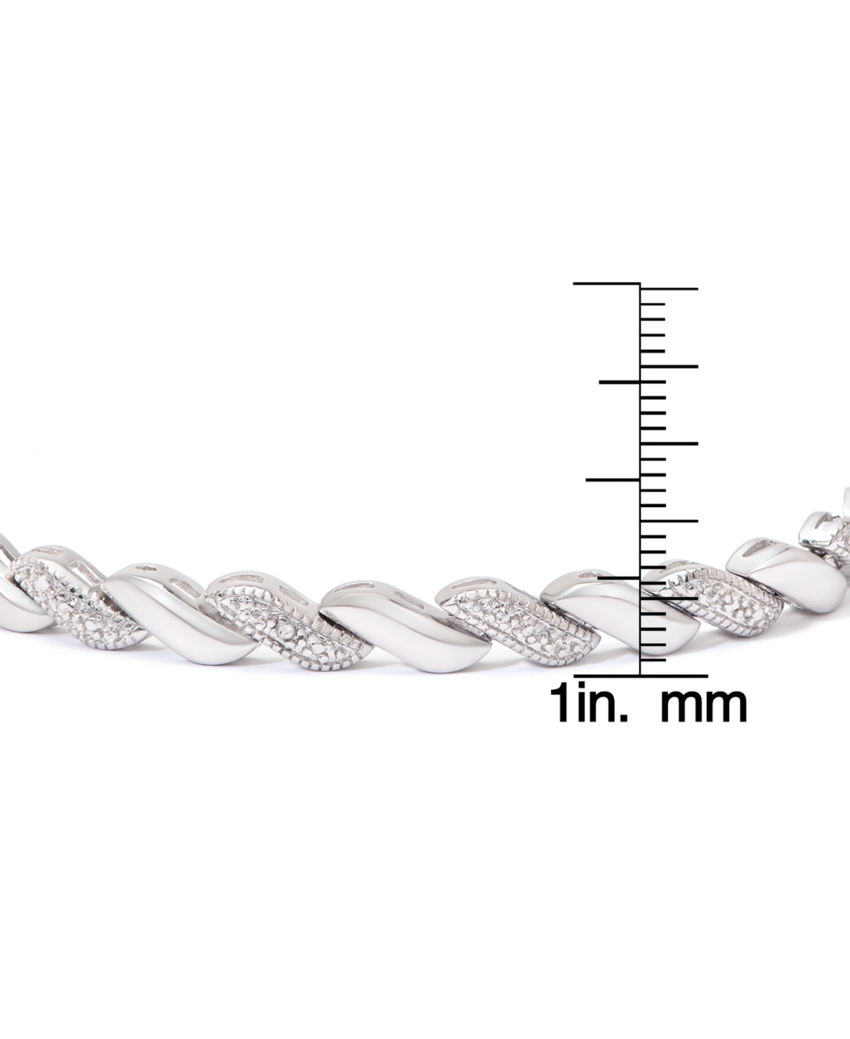Diamond Accent San Marco Link Bolo Adjustable Bracelet Plate, Gold Plate or Rose Gold Plate - Silver