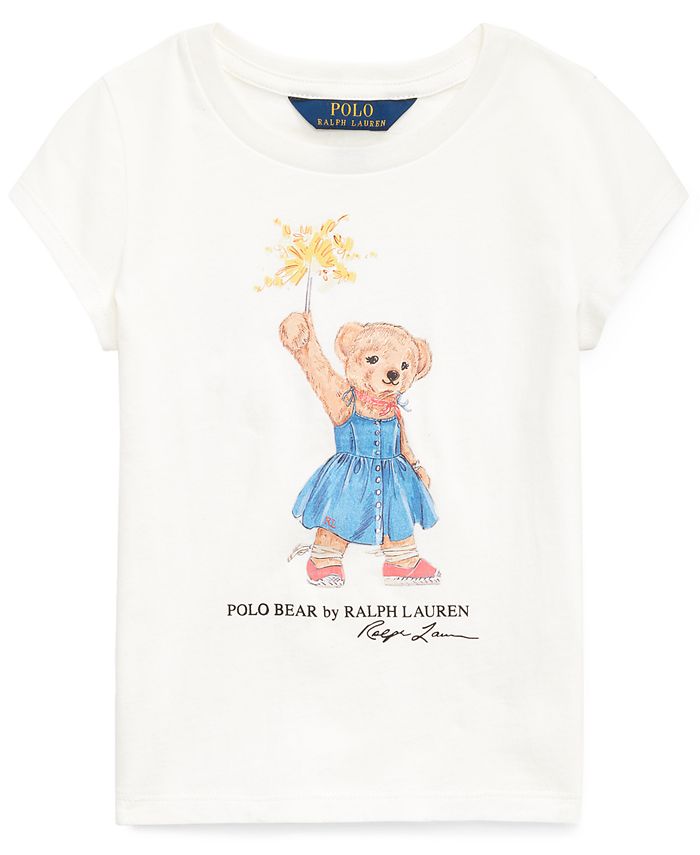Polo Ralph Lauren Toddler Girls Sparkler Bear Cotton T Shirt Reviews Shirts Tops Kids Macy S