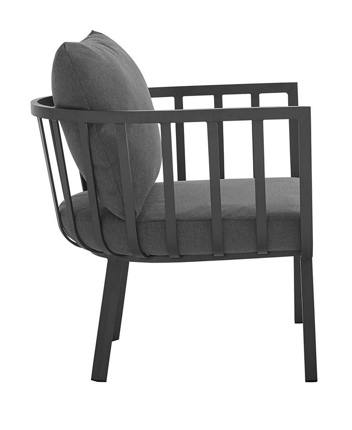 Riverside Outdoor Patio Aluminum Corner Chair by Modway| Blue main image 0