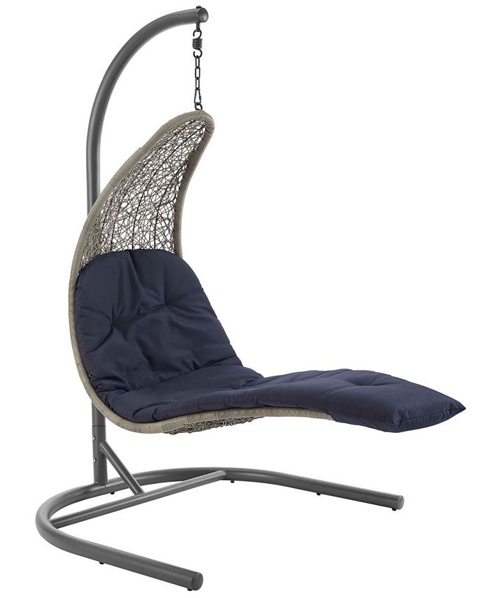 Modway landscape hanging chaise lounge outdoor patio swing chair clearance