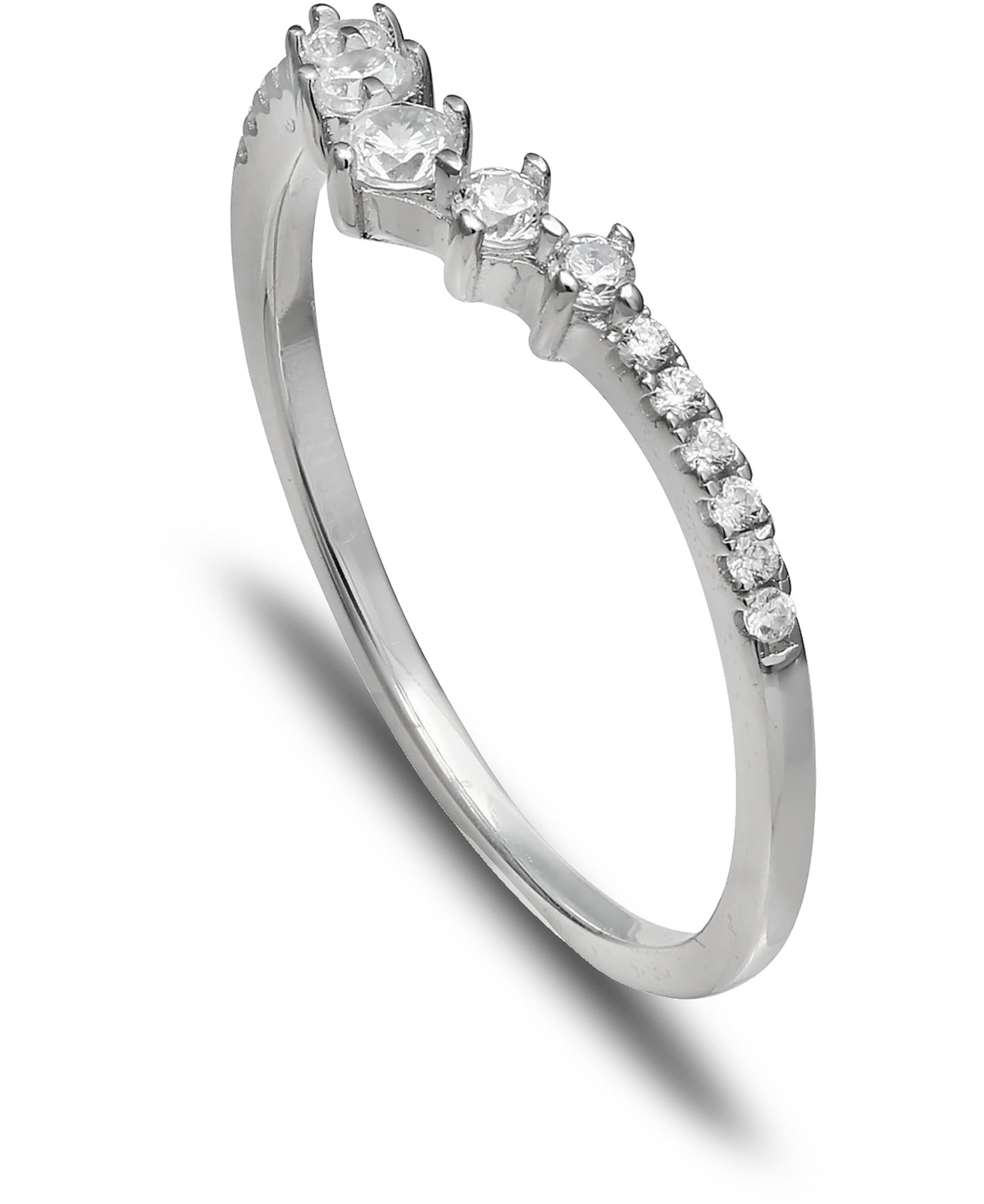 Giani Bernini Cubic Zirconia V Band in Sterling Created for Macy's - Silver