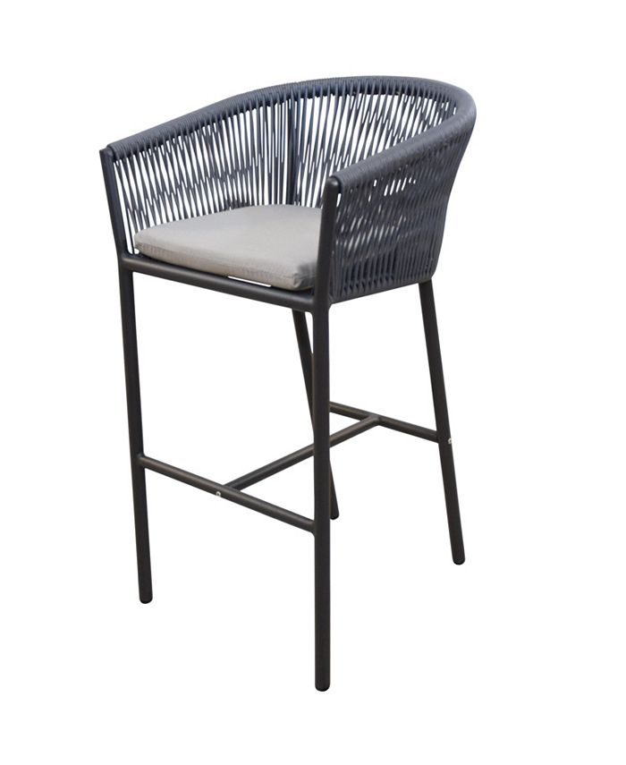 Furniture Braxtyn Outdoor Bar Chair with Sunbrella® Cushion, Created