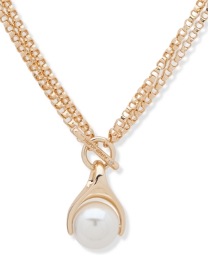 image of Anne Klein Gold-Tone Imitation Pearl 18