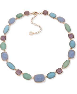 Anne Klein - Gold-Tone Multi-Stone Collar Necklace, 16" + 3" extender