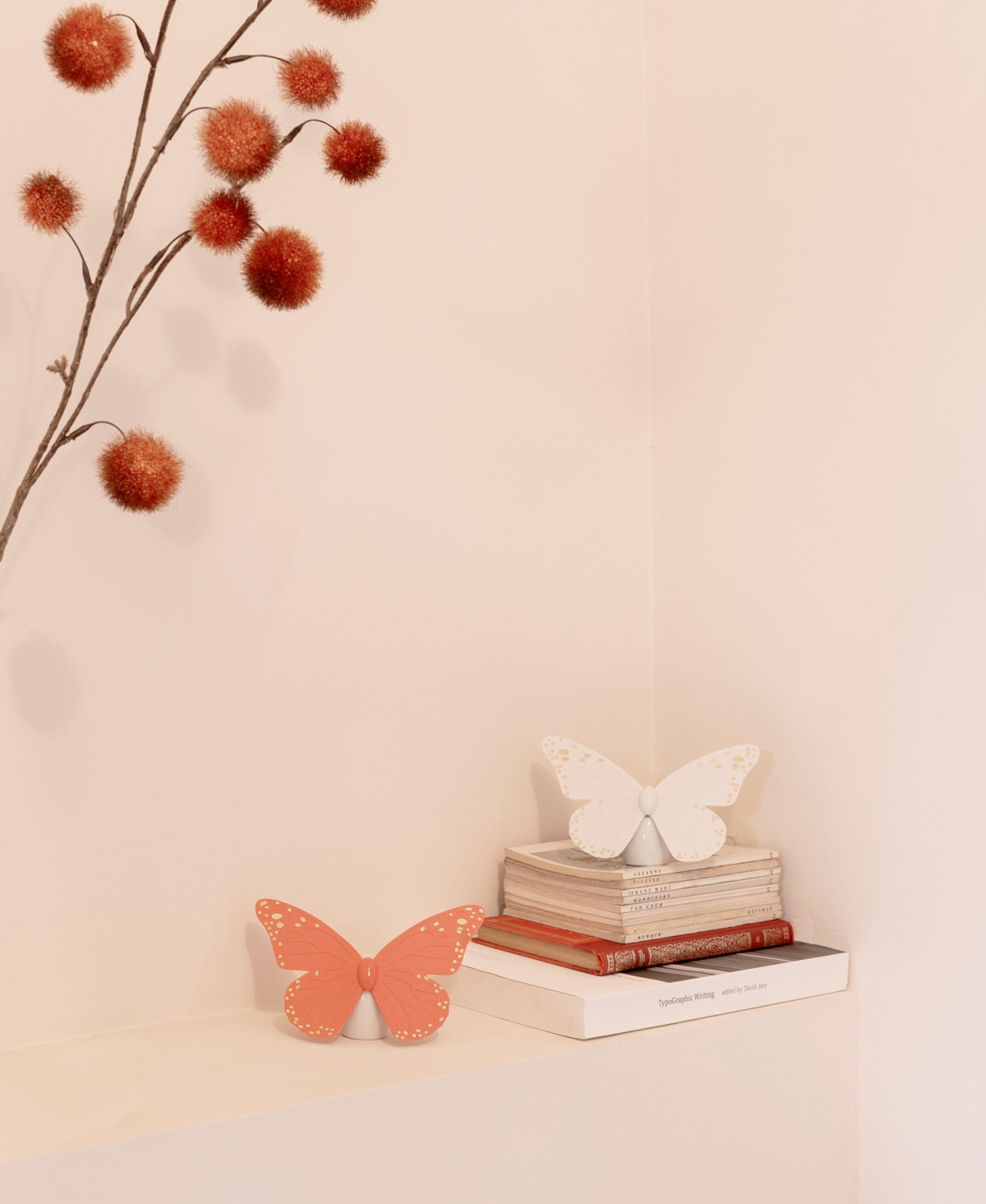 Lladro Collectible Figurine, Coral Butterfly - Coral-gold
