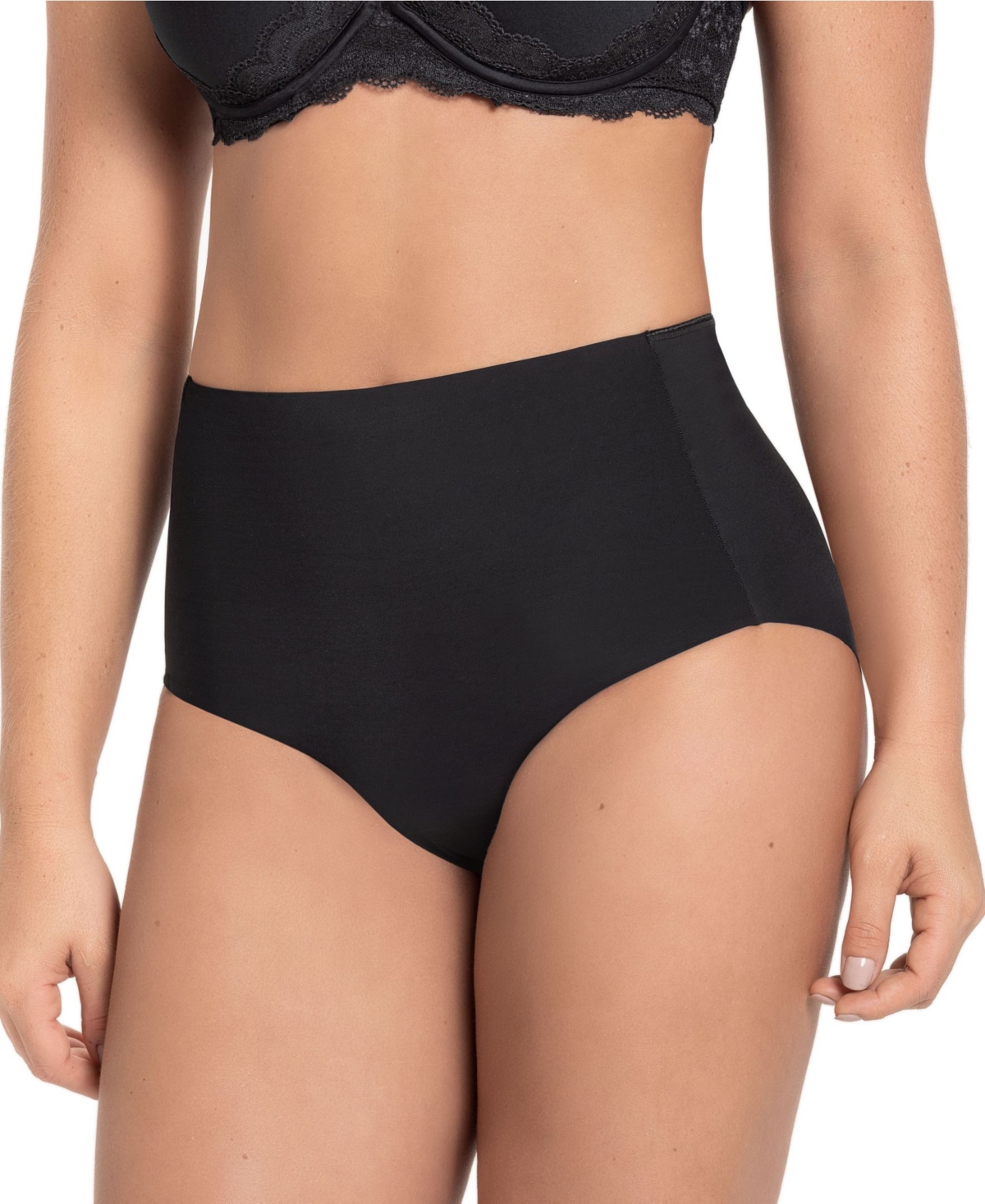 High Waisted Seamless Hipster Panty - Perfect Fit - Light Beig