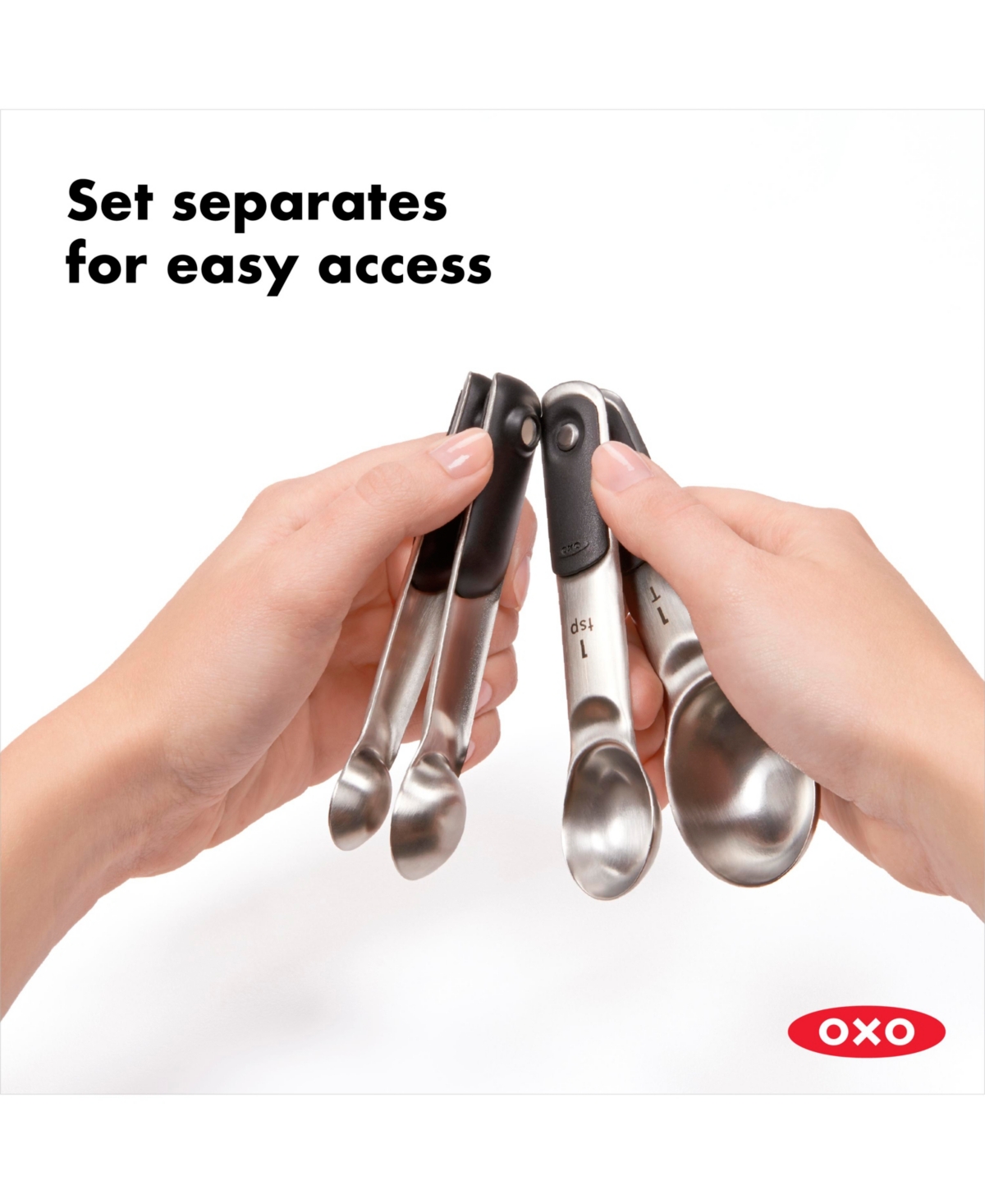 Oxo Good Grips Set of 4 Stainless Steel Magnetic Measuring Spoons