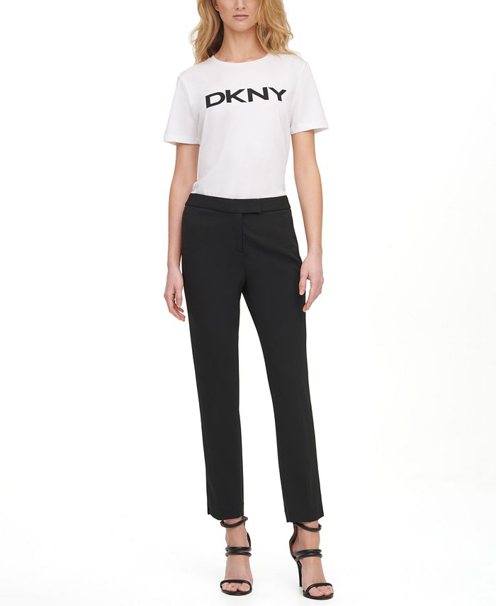 DKNY Essential Slim Leg Ankle Pants - Macy's