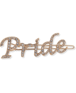 image of lonna & lilly Gold-Tone Crystal Pride Hair Barrette