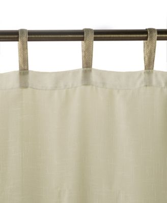 Darien Solid Indoor/Outdoor Sheer Adhesive Loop Tab Top Window Curtain Panel