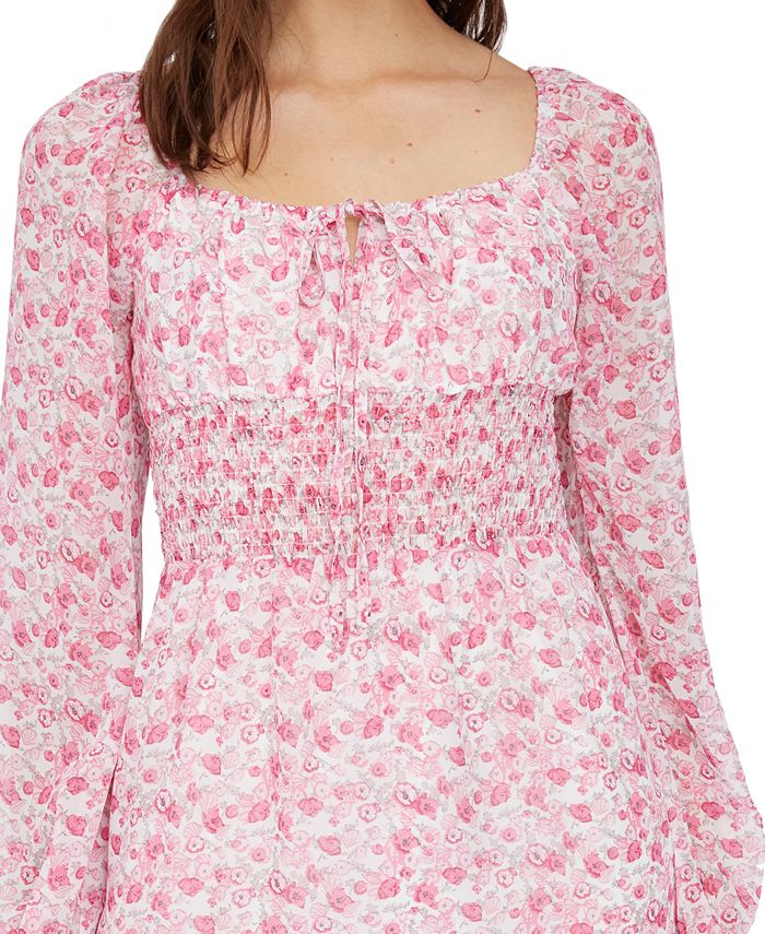 lucy paris smocked floral dress