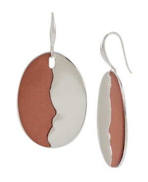 image of Robert Lee Morris Soho Two-Tone Oval Drop Earrings
