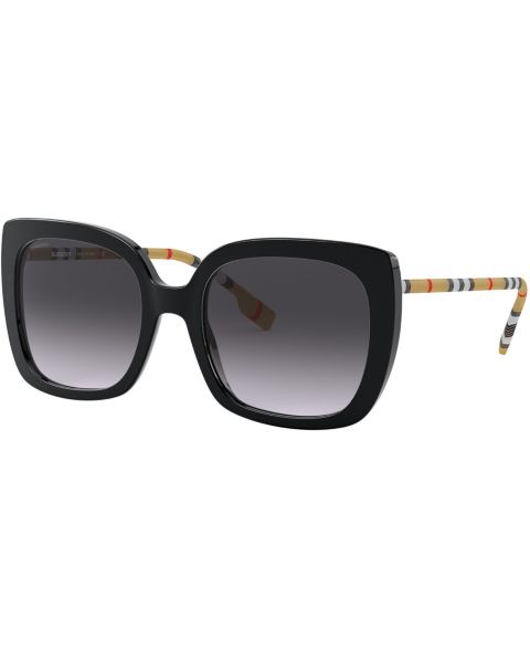 Женские солнцезащитные очки Burberry Sunglasses, BE4323 Caroll, цвет: Чёрный / Серый градиентный