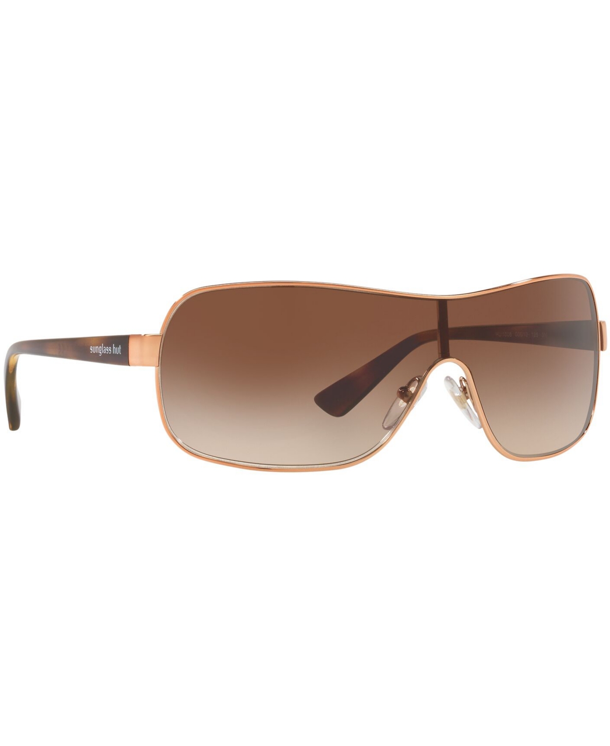 Shop Sunglass Hut Collection Sunglasses, 0hu1008 In Shiny Silver,grey Gradient