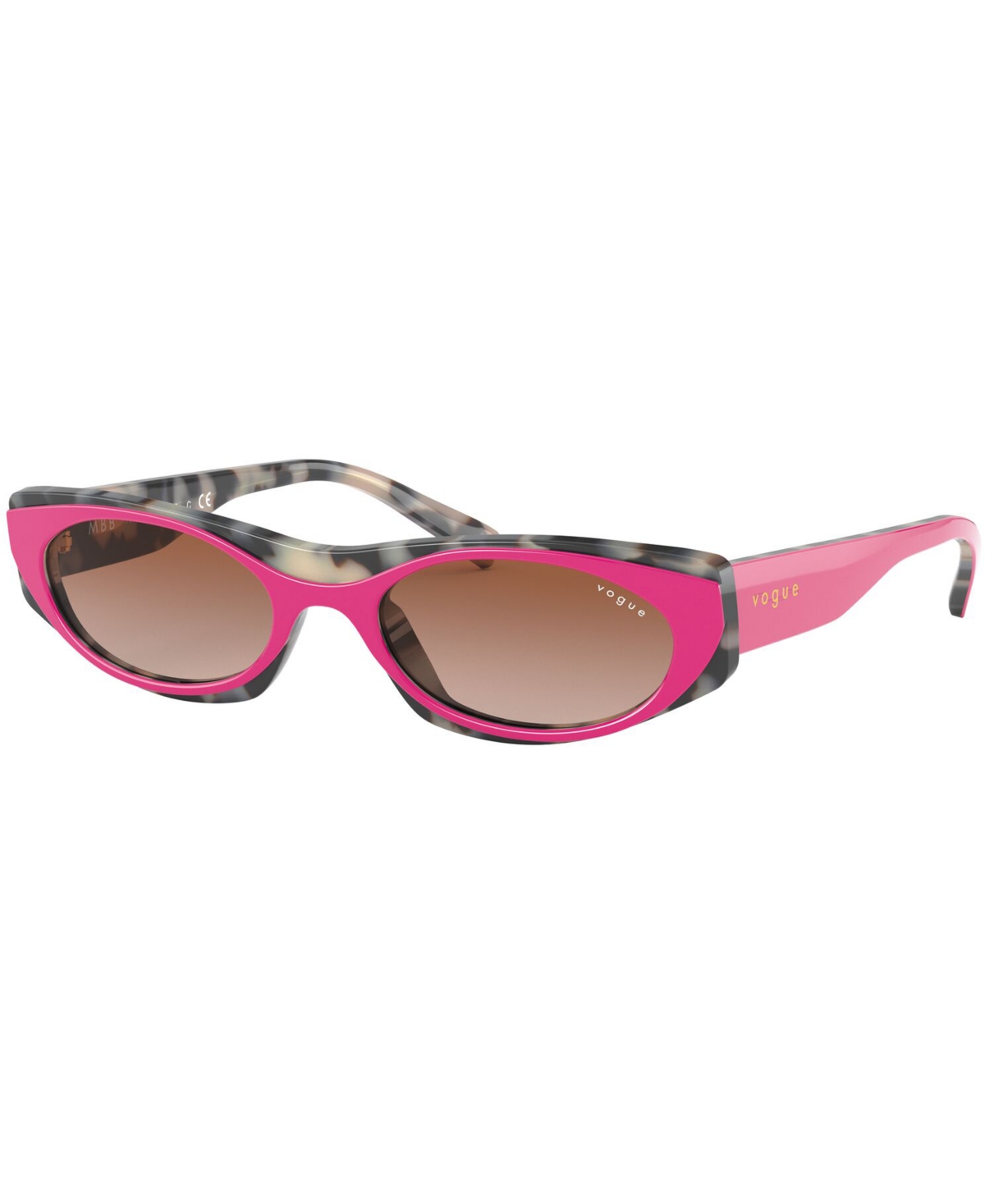 Vogue Eyewear Mbb X  Sunglasses, Vo5316s52-y In Top Pink Grey Havana,brown Gradient