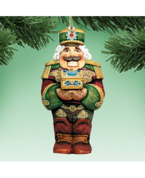 Designocracy Nutcracker Wooden Ornament Set of 2
