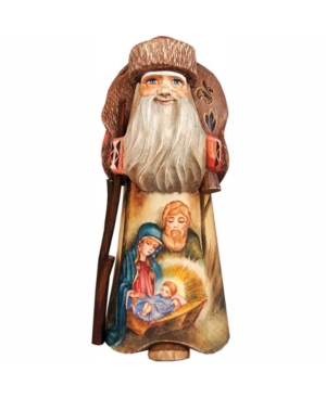 G.debrekht Woodcarved Hand Painted Nativity Nostalgic Santa Figurine In Multi