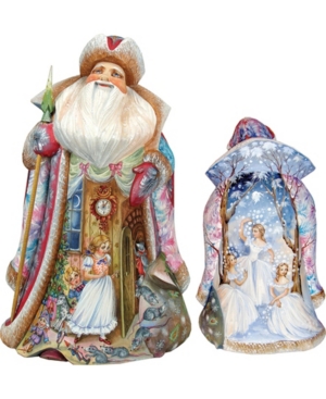 G.debrekht Woodcarved Hand Painted To The Land Of Snow Santa Figurine In Multi