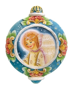 G.debrekht Hand Painted Scenic Ornament Angel Ornament In Multi