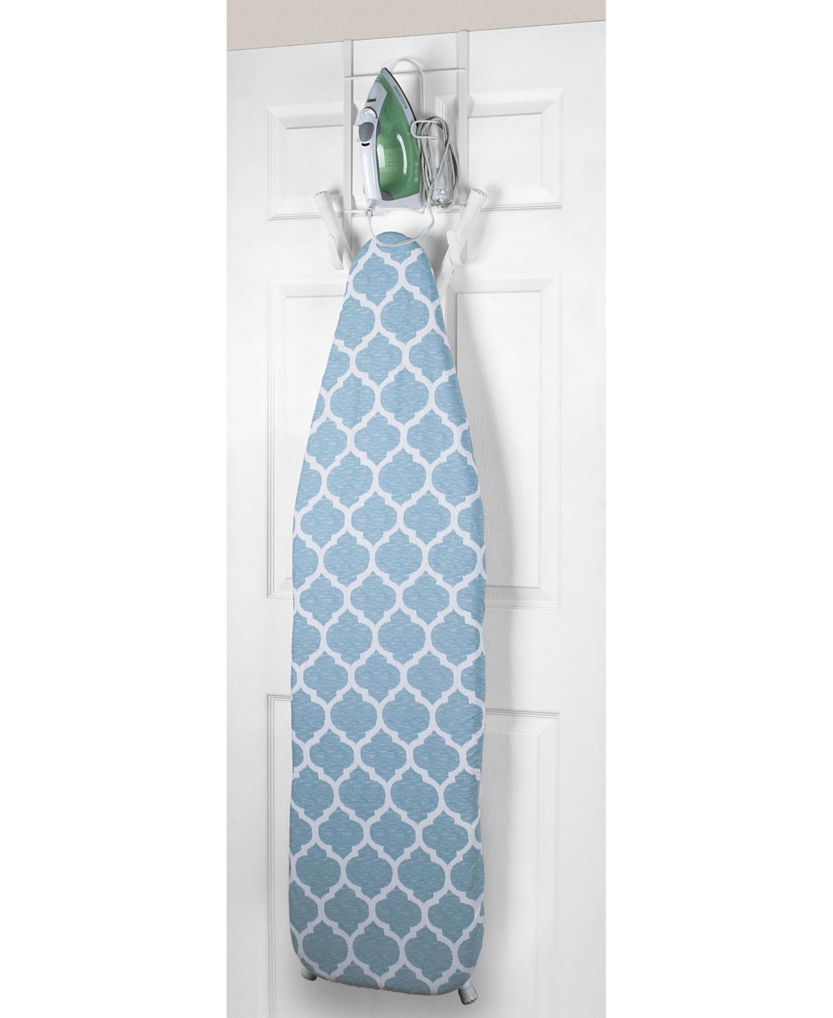 Spectrum Over The Door Iron Ironing Board Holder In White