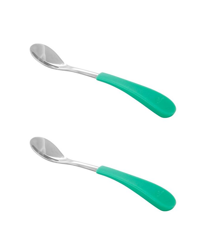 Avanchy - Stainless Steel Baby Spoons (2 Pack) Green