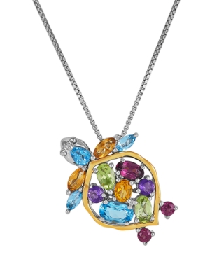 image of Multi-Gemstone Two-Tone Turtle 18