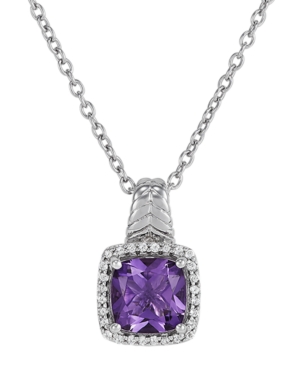 image of Amethyst (2 ct. t.w.) & White Topaz (1/8 ct. t.w.) 18