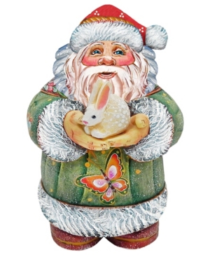 Designocracy Bunny Santa Wooden Decor