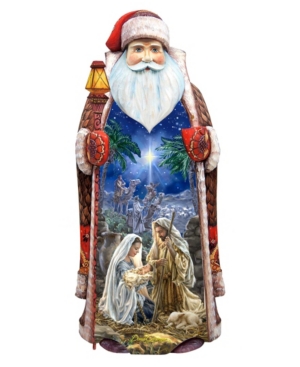 G.debrekht Woodcarved Hand Painted The Glory Nativity Woodcarved Figurine By Donna Gelsinger In Multi