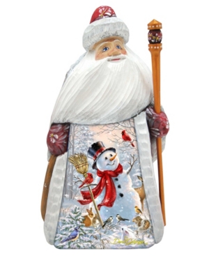 G.debrekht Woodcarved Hand Painted Frosty Forest Friends By Donna Gelsinger Figurine In Multi