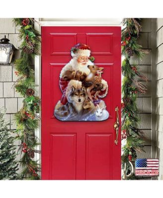by Dona Gelsinger Santa Little Friends Wall and Door Hanger