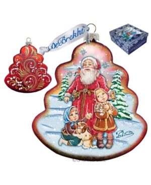 Shop G.debrekht Time To Share Tree Glass Ornament In Multi