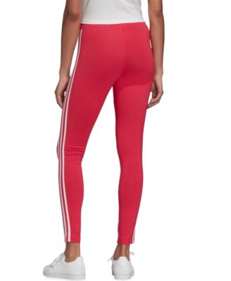 adidas 3 stripe leggings pink