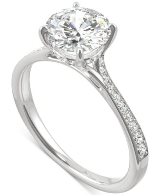 Moissanite Engagement Ring (1-5/8 ct. t.w. DEW) in 14k White Gold