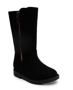 image of Sugar Toddler Girls Riding Boot with Rainbow Zipper