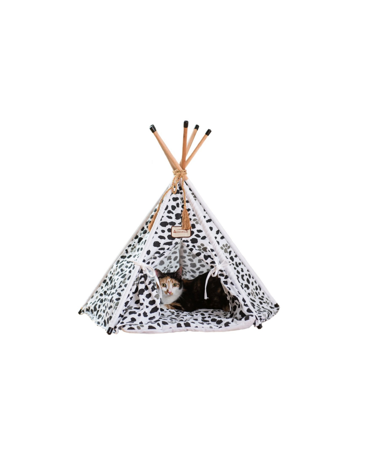 Pet Tent/Teepee Style Cat Bed - White