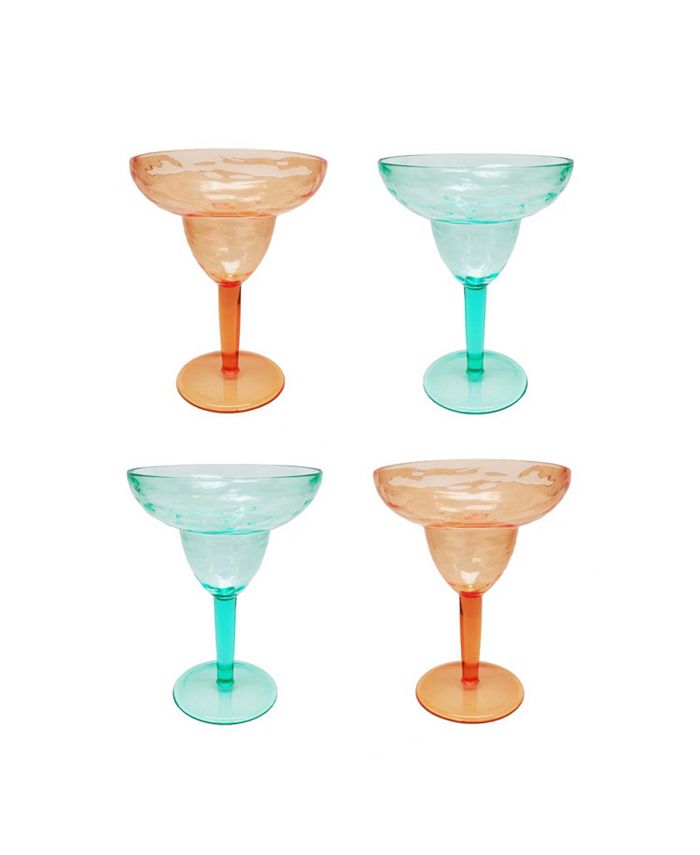 Oneida True Colors Margarita Glasses, Set of 4