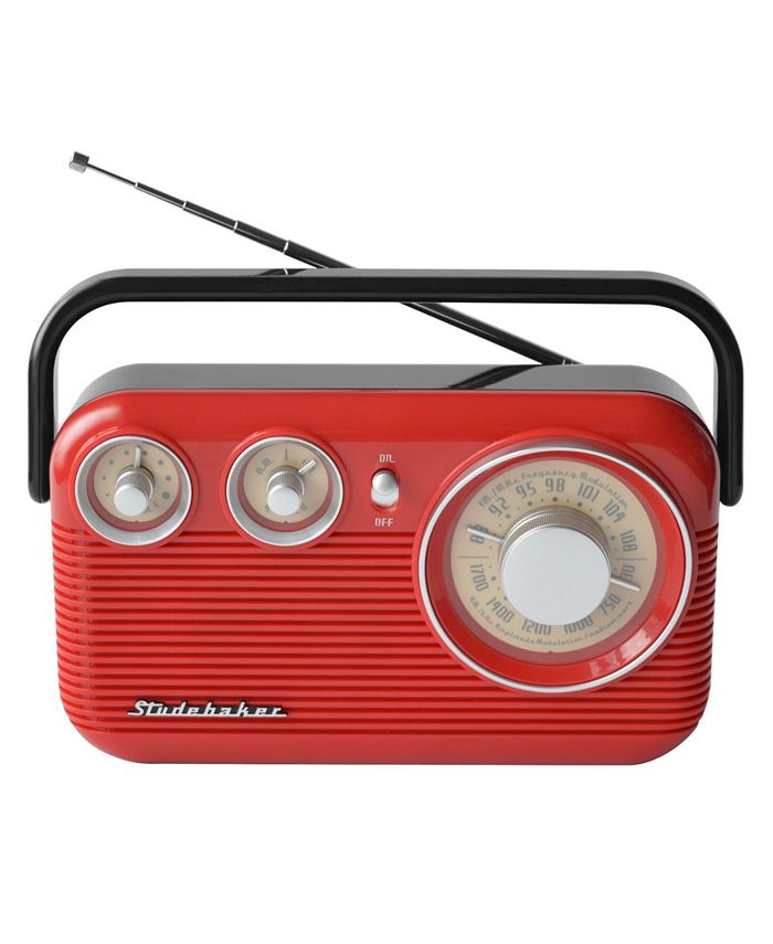 Studebaker SB2003RB Portable AM/FM Radio Macy's