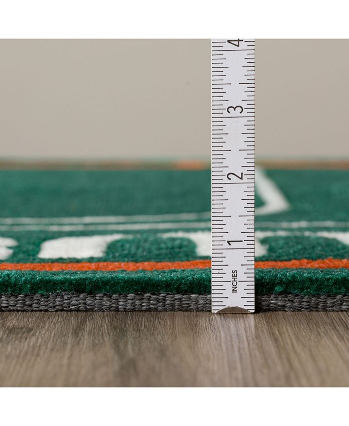 Luxury Sports Rugs Miami Colma Green 3'2" x 5'1" Area Rug Macy's